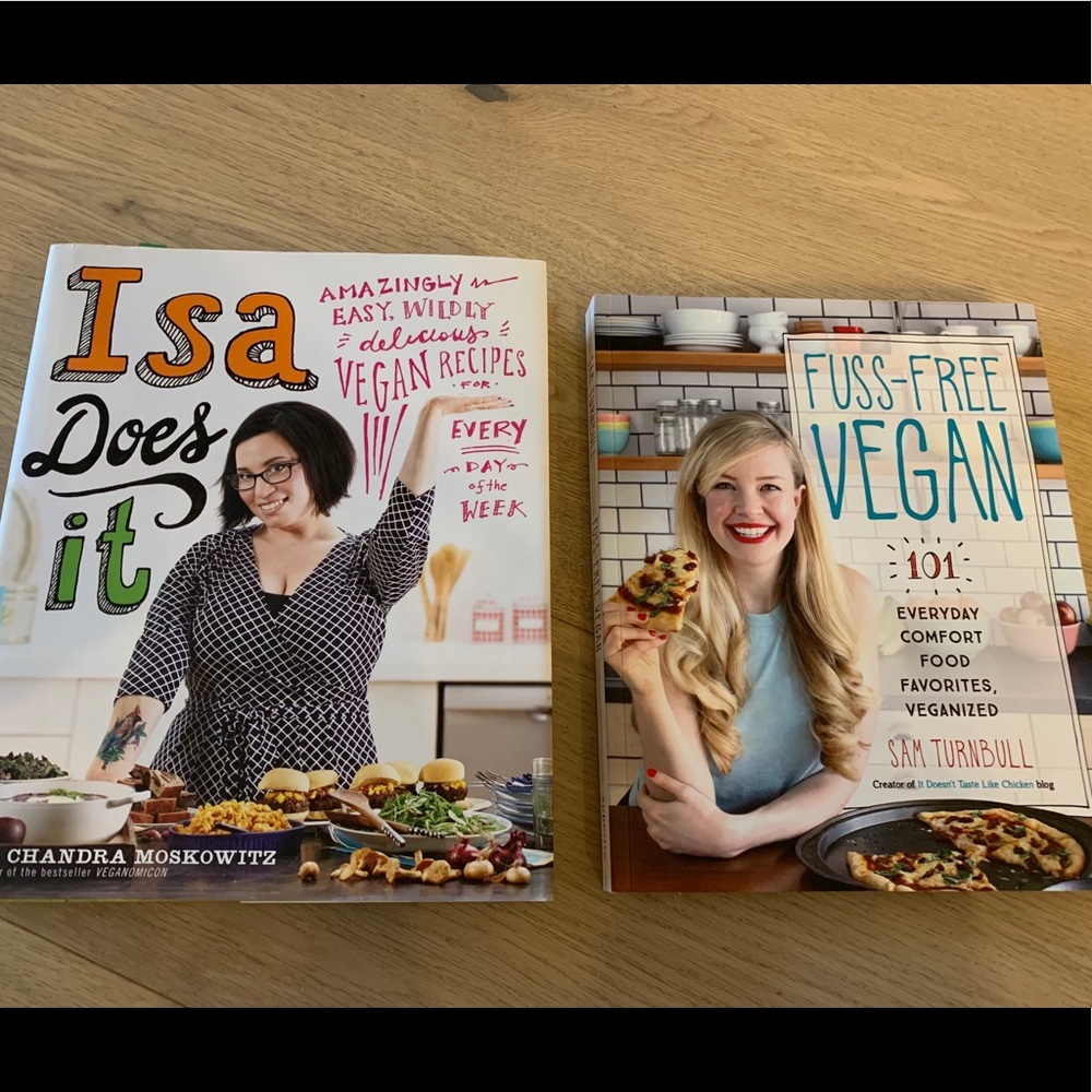 2 vegan cookbooks